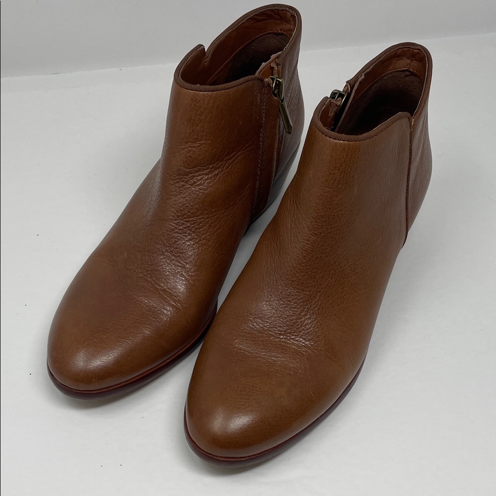 Sam Edelman Chestnut Leather Ankle Booties Women’s Size 7.5 Casual Business
